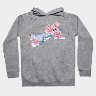 Whales and Water Lilies Hoodie